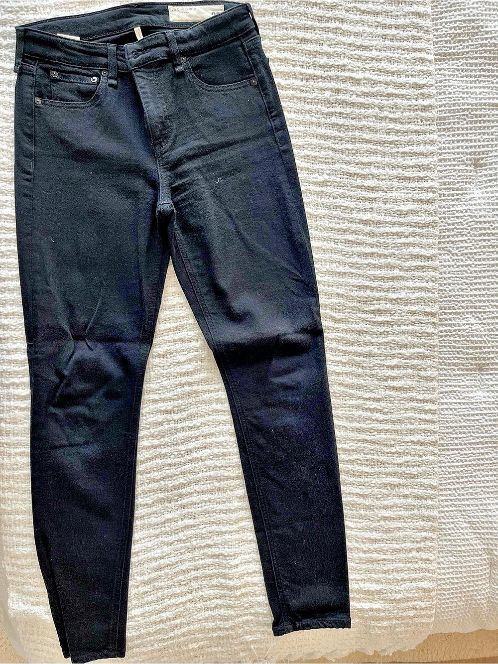 rag & bone The Dre Skinny Jeans in Black Waist 27